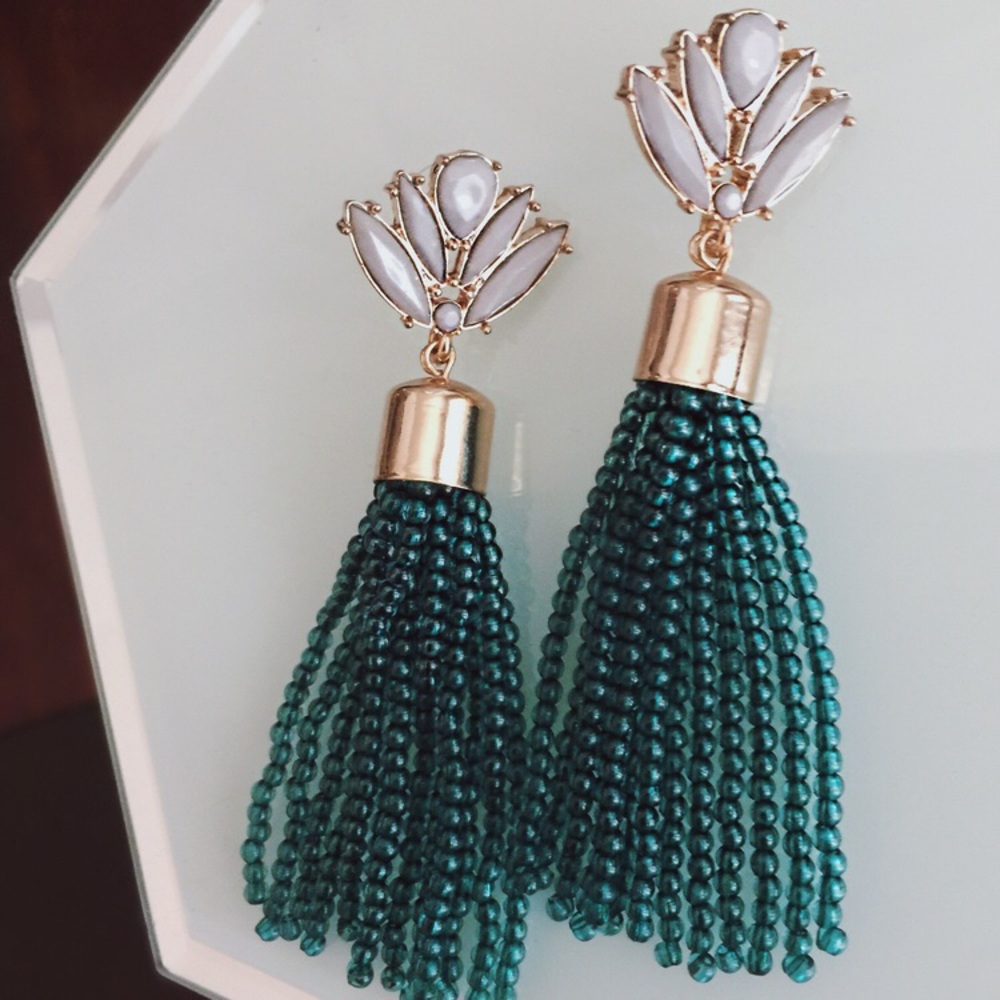 Bauble Bar Acid Fringe Tassel Earrings